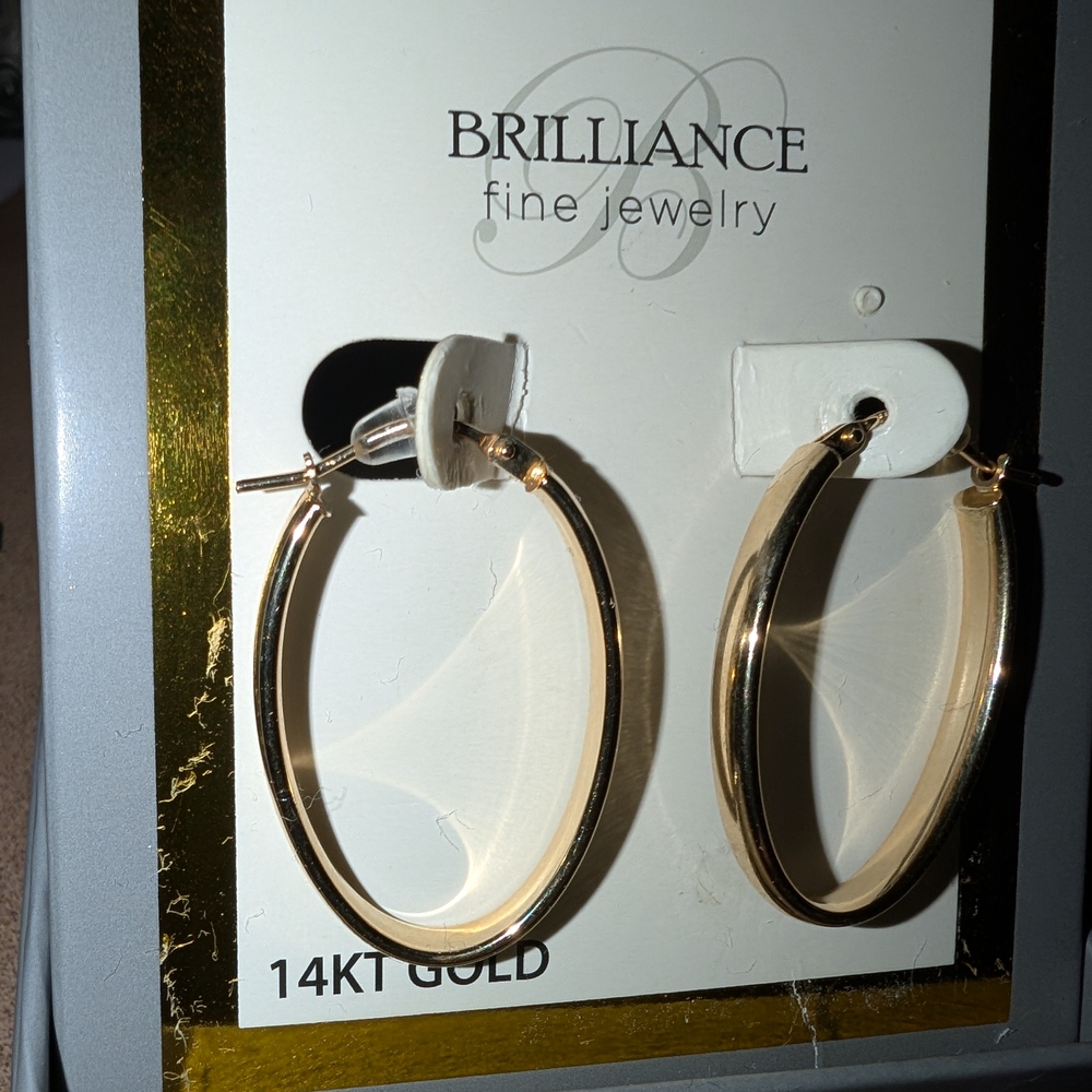 14K Gold Hoop Earrings - Picture 4 of 7